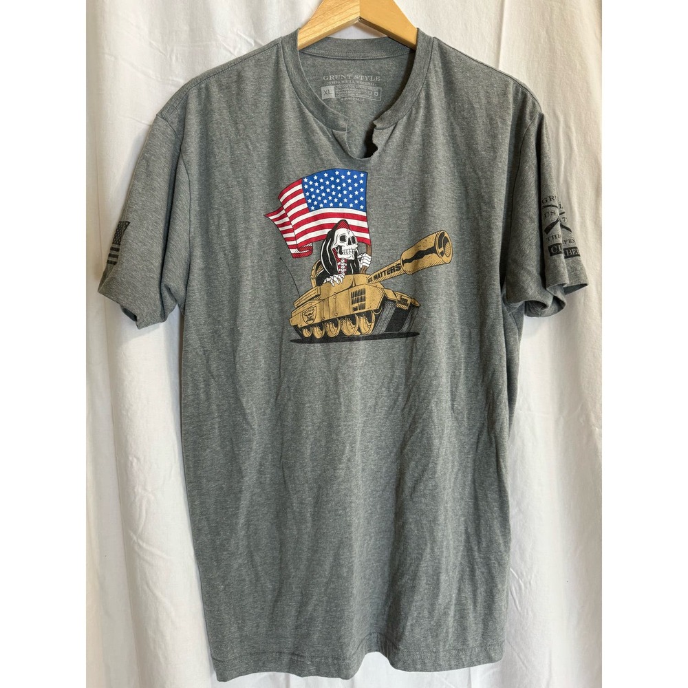 Veterans Grunt Style Size Matters Logo Tshirt Men’s Size XL